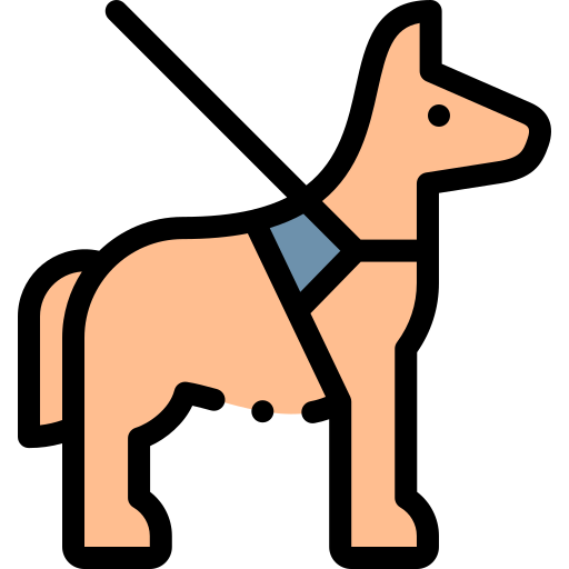 Guide dog Detailed Rounded Lineal color icon