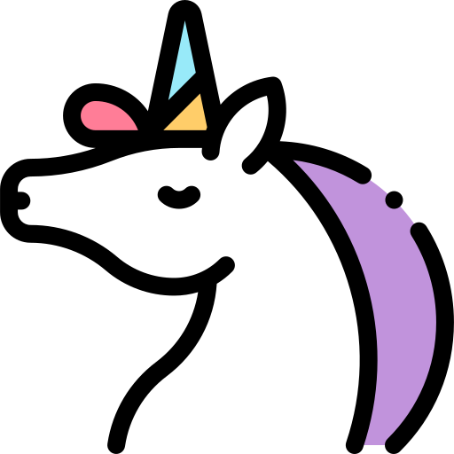 Unicorn Detailed Rounded Lineal color icon