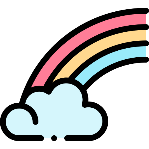 Rainbow Detailed Rounded Lineal color icon