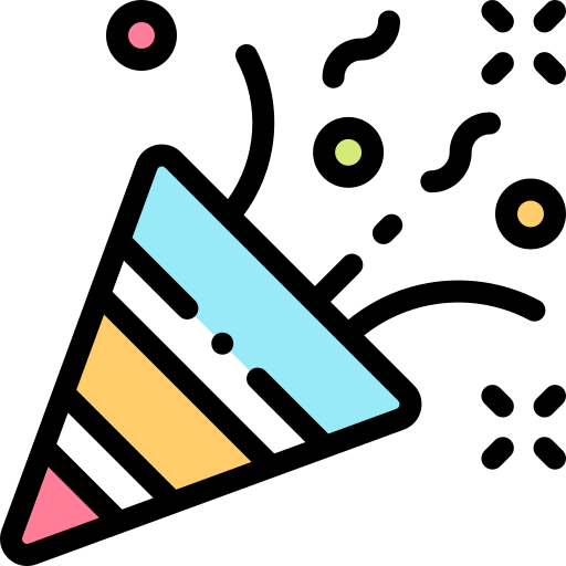 Фейерверк Detailed Rounded Lineal color иконка