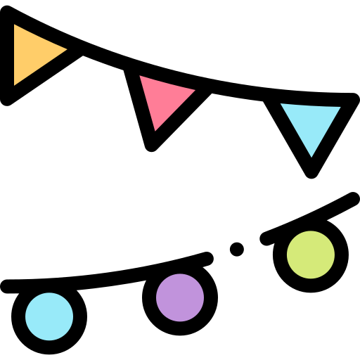 장식 Detailed Rounded Lineal color icon