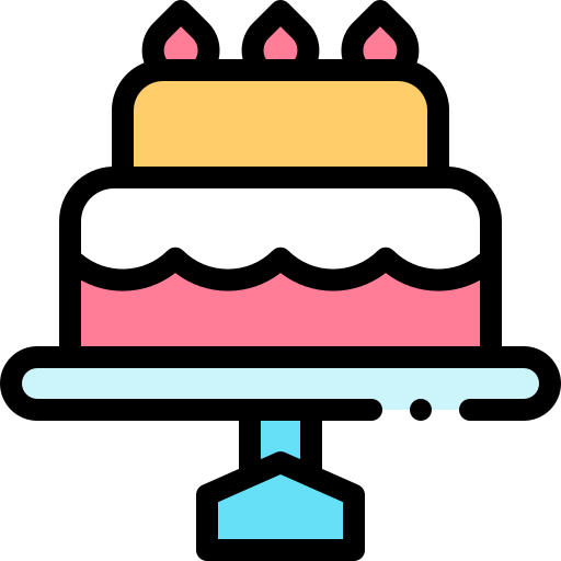 誕生日ケーキ Detailed Rounded Lineal color icon