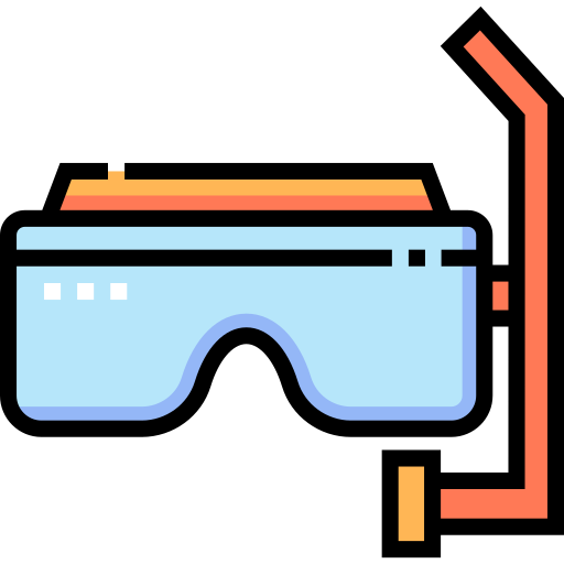 Snorkeling Detailed Straight Lineal color icon