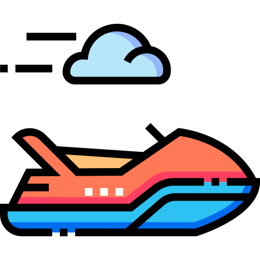 モーターボート Detailed Straight Lineal color icon