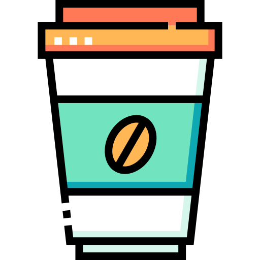 Coffee Detailed Straight Lineal color icon