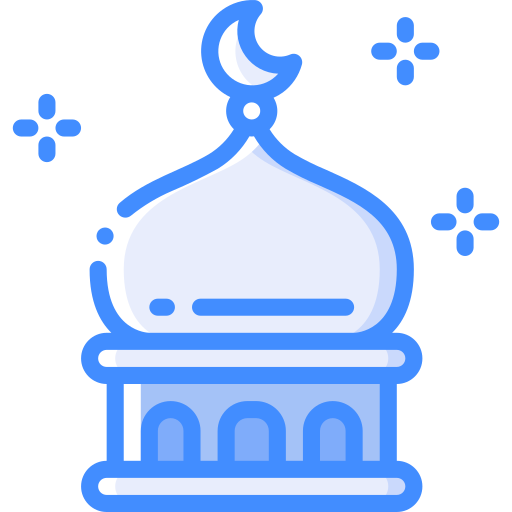 Mosque Basic Miscellany Blue icon