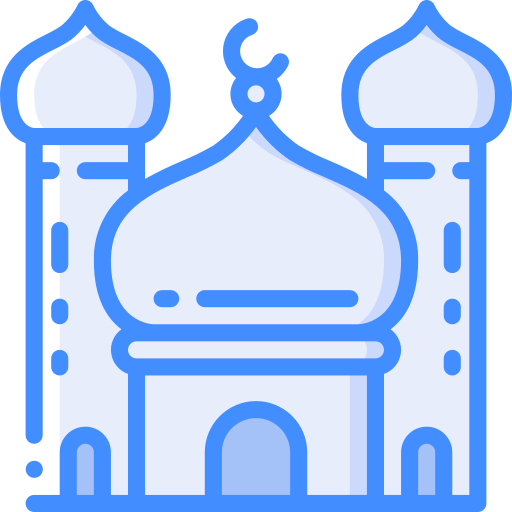Mosque Basic Miscellany Blue icon