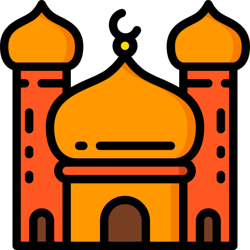 Mosque Basic Miscellany Lineal Color icon