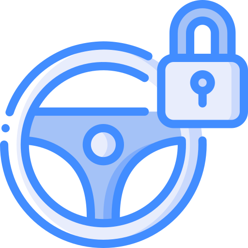 Steering wheel Basic Miscellany Blue icon