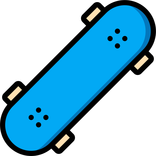 Skateboard Basic Miscellany Lineal Color icon