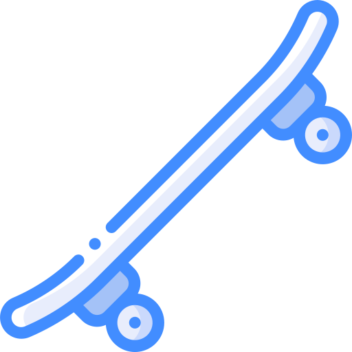 Skateboard Basic Miscellany Blue icon