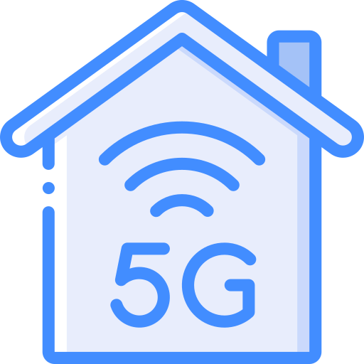 Home network Basic Miscellany Blue icon