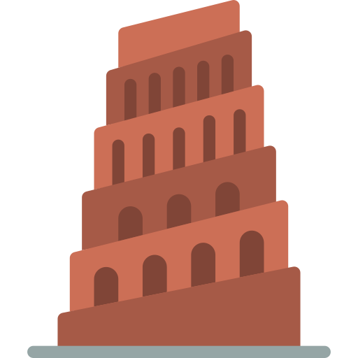 toren van babel Basic Miscellany Flat icoon