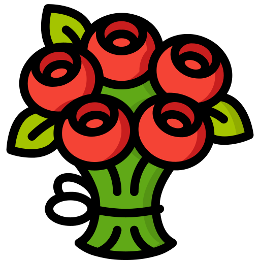 ramo de flores Basic Miscellany Lineal Color icono