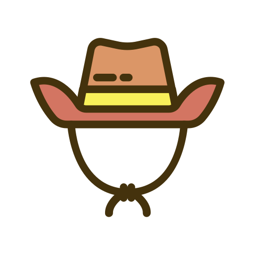 sombrero de vaquero Generic Outline Color icono
