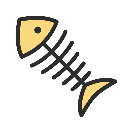 魚の骨 Generic Outline Color icon