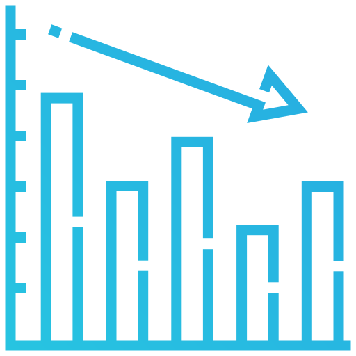 gráfico abajo Generic Gradient icono