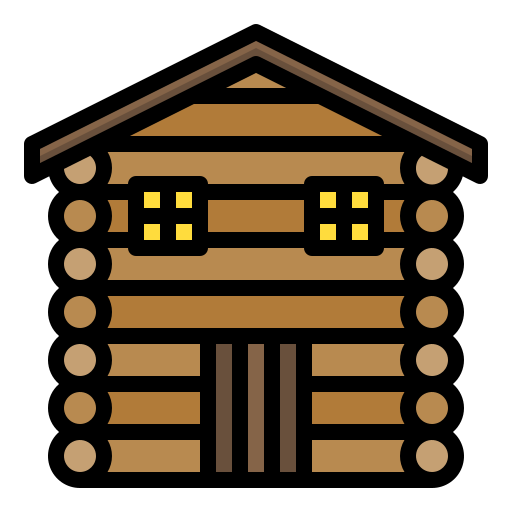 cabaña Generic Outline Color icono