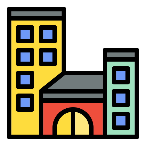 casa di città Generic Outline Color icona