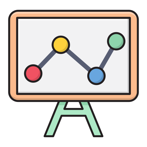 Data analytics Vector Stall Lineal Color icon