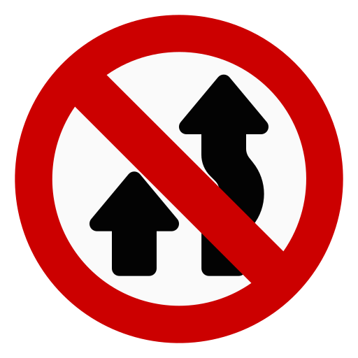 No overtaking Generic Flat icon