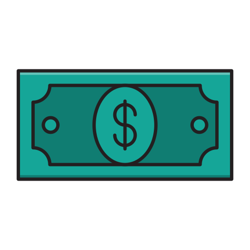 Money currency Vector Stall Lineal Color icon