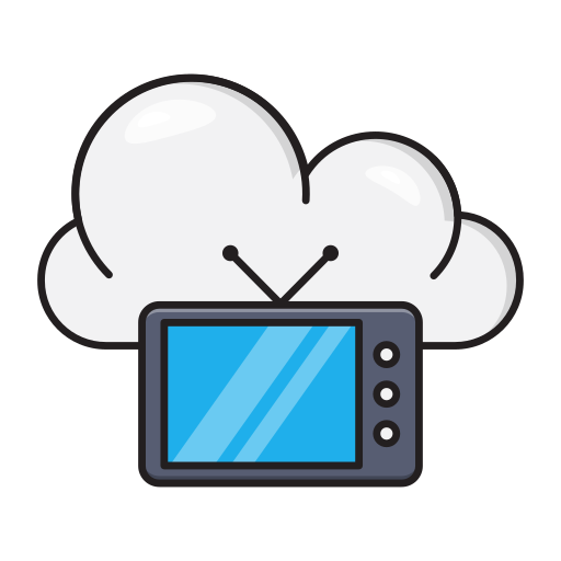 Cloud computing Vector Stall Lineal Color icon