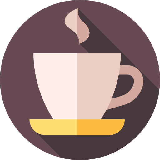 Coffee mug Flat Circular Flat icon