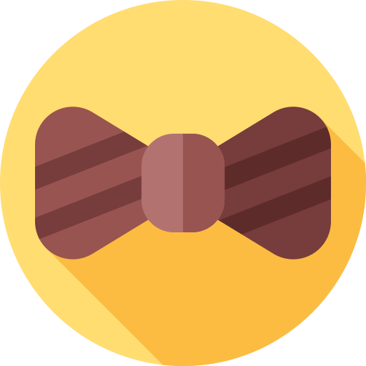 Bow tie Flat Circular Flat icon