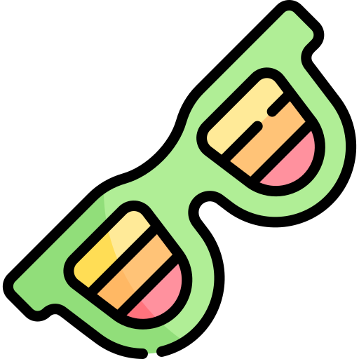 gafas de sol Kawaii Lineal color icono