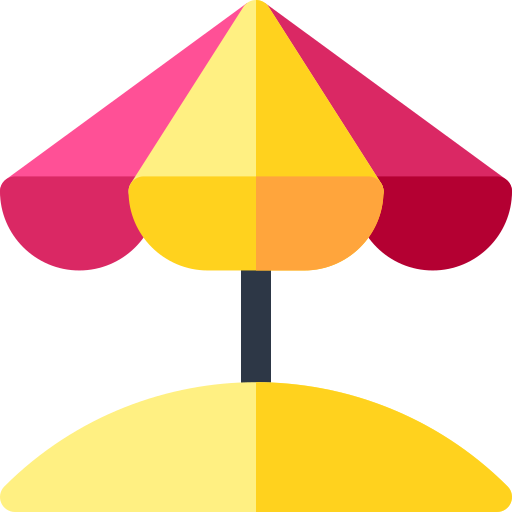 Sun umbrella Basic Rounded Flat icon