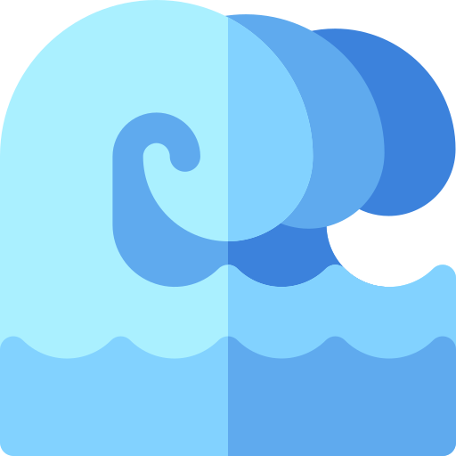 Wave Basic Rounded Flat icon