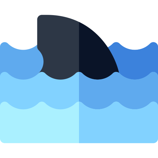 tiburón Basic Rounded Flat icono