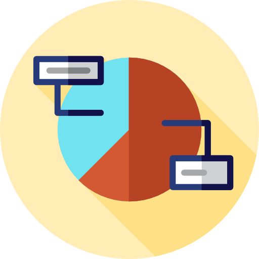 diagramme circulaire Flat Circular Flat Icône