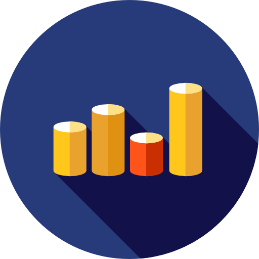 Bar chart Flat Circular Flat icon