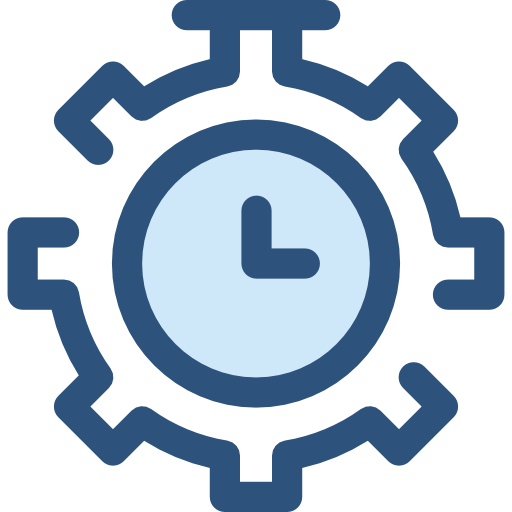 gestión del tiempo Monochrome Blue icono