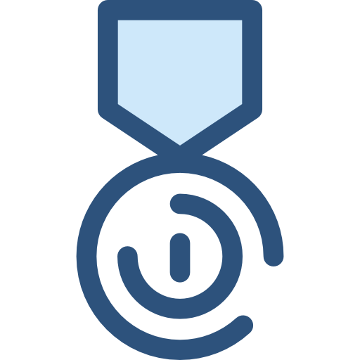 medal Monochrome Blue ikona