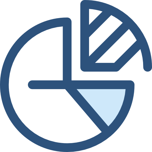 Pie chart Monochrome Blue icon
