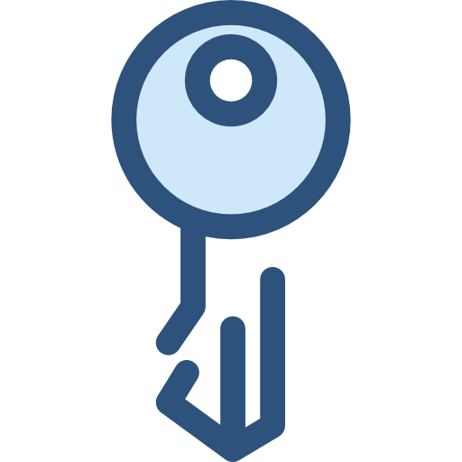 Key Monochrome Blue icon