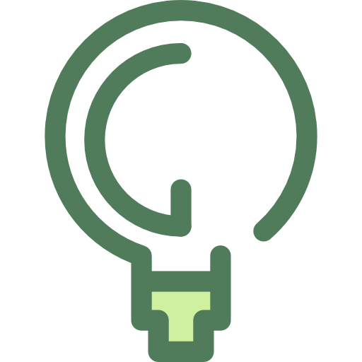 gloeilamp Monochrome Green icoon