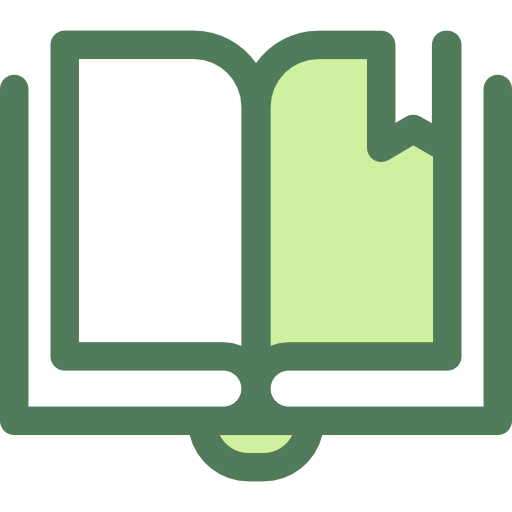 offenes buch Monochrome Green icon