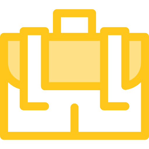 Briefcase Monochrome Yellow icon