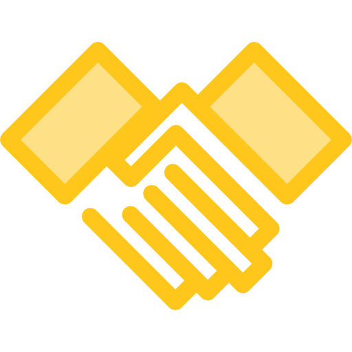 Handshake Monochrome Yellow icon