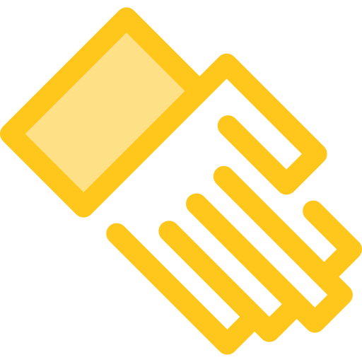 Hand Monochrome Yellow icon