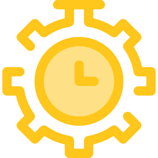 Time management Monochrome Yellow icon