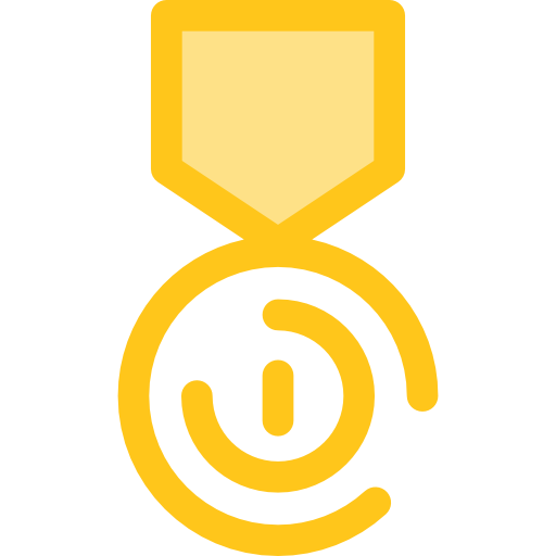 Medal Monochrome Yellow icon