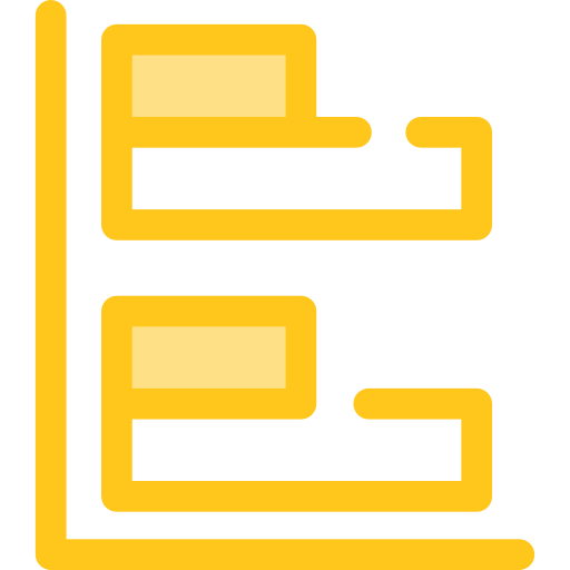 gráfico de barras Monochrome Yellow icono