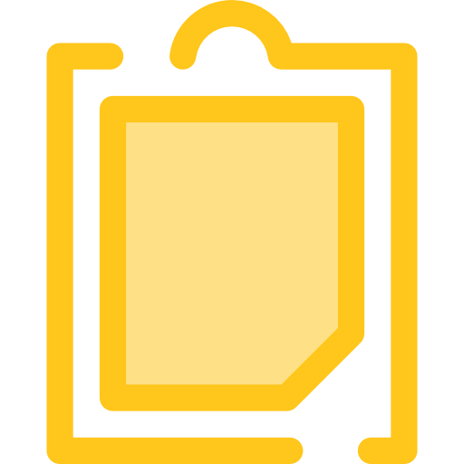 Clipboard Monochrome Yellow icon