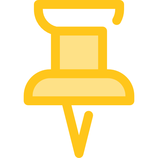 Push pin Monochrome Yellow icon