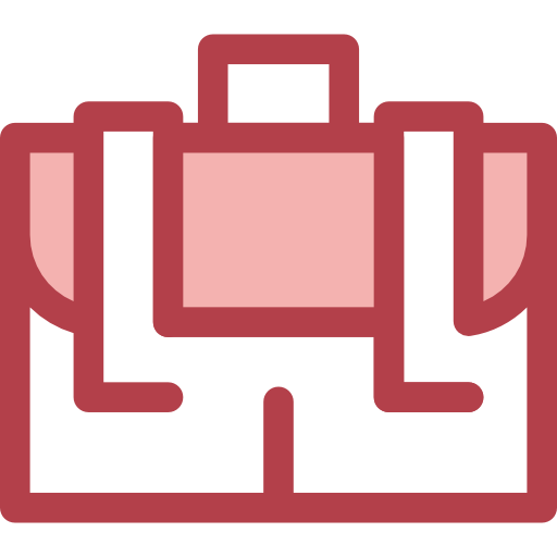 Briefcase Monochrome Red icon